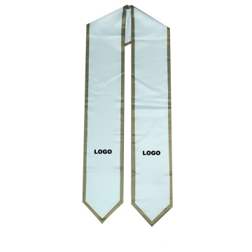 Satin graduation stoles with custom logo